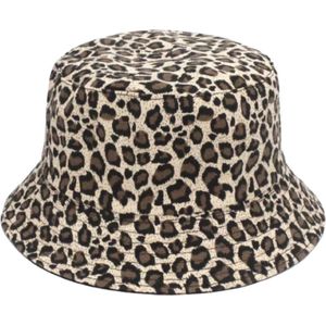 Bucket Hat - Zwart - Panter Hoedje - 2 in 1 - Panterprint - Zonnehoed - Regenhoedje