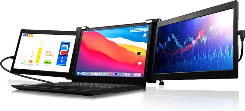 Lipa HDR-70 Triple Portable Monitor Full HD - 11.6 Inch - Tri-screen