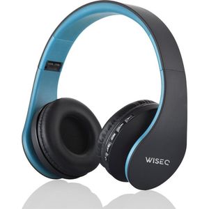 WiseQ Draadloze Koptelefoon Voor Kinderen - Bluetooth 5.0 - Over Ear - Kinderkoptelefoon - Zwart-Blauw