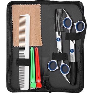 7-delige Kappersschaar set - Schaar & Coupeschaar 6 Inch - Schaar set - Effileerschaar