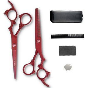Professionele Kappersschaar Set 6 Inch – Knipschaar & Uitdunschaar - Coupeschaar