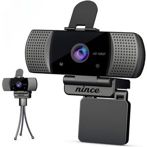 Nince Autofocus Webcam van hoge Kwaliteit 2021 Model Full HD 1080P - Webcam voor pc / webcam voor laptop - Webcam met Microfoon - Webcams