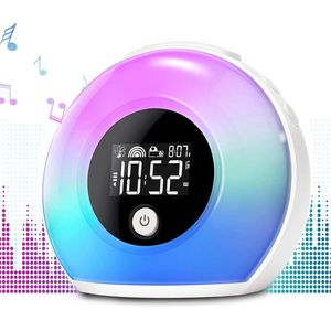 Nince Wake Up Light - Lichtwekker - Digitale Wekker met lamp - Wakeup light met Bluetooth