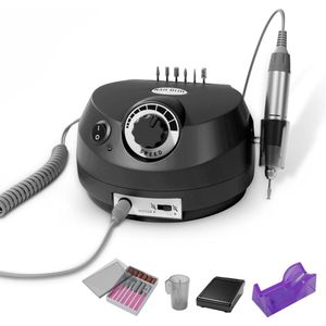 Professionele Nagelfrees Machine Van Hoge Kwaliteit - Hand / Voet Pedaal - Complete set - Zwart