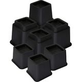 Meubelverhoger Set - Verstelbare Poten - 8 stuks - Zwart