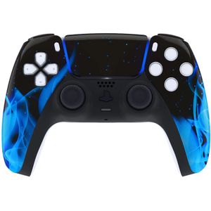 Clever Gaming Clever PS5 Draadloze Dualsense Controller  – Blue Flame Custom