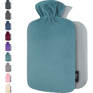 Qomfor - Warmwaterkruik - Fleece Hoes - 1,8 Liter - Zacht