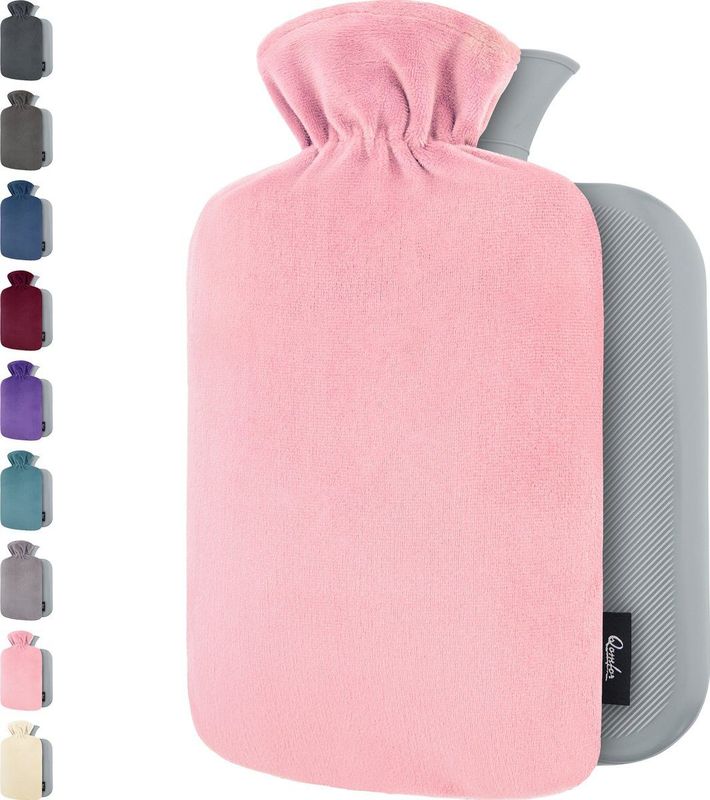 Qomfor - Warmwaterkruik - Zachte Fleece Hoes - 1,8 Liter
