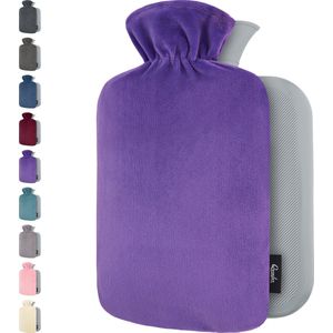 Qomfor - Warmwaterkruik - Fleece Hoes - 1,8 Liter - Zacht