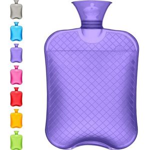 Qomfor Kruik zonder Hoes - 1,8 L - Warmwaterkruik voor Pijnverlichting en Ontspanning - Paars