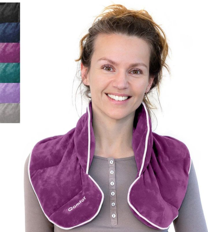 Qomfor - Warmtekussen - Nek en Schouder - Fluweel - Opwarmbaar