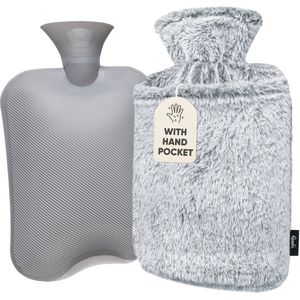 Qomfor - Warmwaterkruik - Pluche - 1,8 Liter - Kangoeroezak