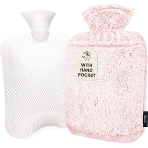 Qomfor Kruik met Extra Zachte Hoes met Kangoeroezak - 1.8 liter - Warmwaterkruik voor Pijnverlichting en Ontspanning - Roze