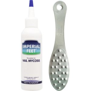 Voetrasp & Teennagelschimmel Behandeling Set: Anti-Schimmelnagel XL 75ML, Eeltverwijdering, Kalknagelverzorging, Effectieve Behandeling voor Nagelschimmel & Kalknagels, Waterloos, Nederlands Product voor Gezonde Nagels en Voeten