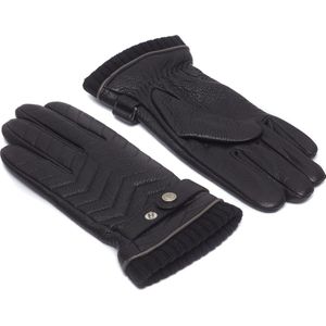 Leren Handschoenen Heren - Touchscreen handschoenen - 100% echt leer - Gevoerde handschoenen - Model Mason - Handschoenen Leer Mannen - maat S