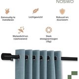 Noswo Gordijnroede - Uitschuifbaar - 183 tot 366 cm - Gordijnstang - Gordijnrails Compleet - Metaal - 300cm - Zwart