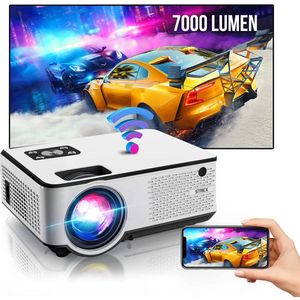 Strex Beamer - HD 1920x1080P - 7000 Lumen - Streamen Vanaf Je Telefoon Met WiFi - Mini Projector - Incl. 100"" Projectiescherm