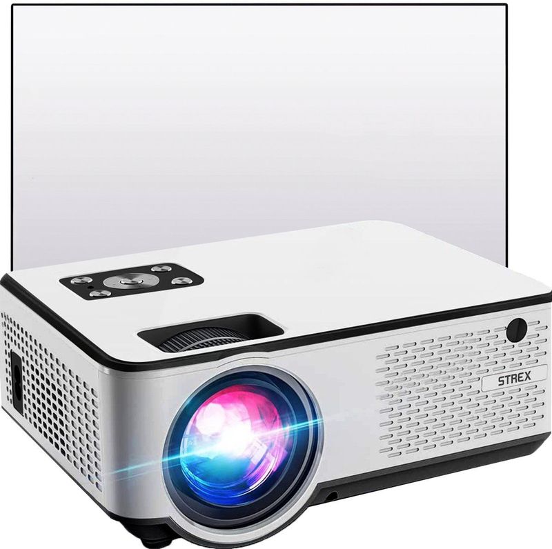 Strex - Mini Projector - HD 1920x1080P - 7000 Lumen - Incl. 100