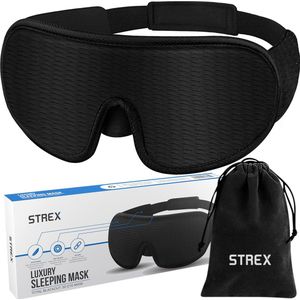 Strex Luxe Slaapmasker - 3D Ergonomisch - 100% Verduisterend - Traagschuim - Slaap Masker