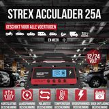 Strex - SP227 - Acculader - 12V/24V - LCD-Scherm - 5A/10A/25A