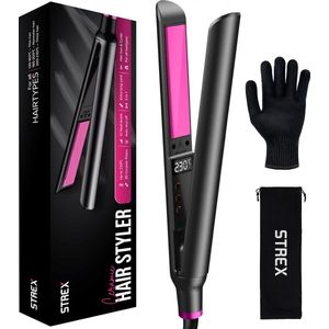 Strex Stijltang - 2 in 1 - Stijlen en Krullen - Keramisch - 120℃/230℃ - Krultang