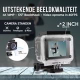 STREX - SP257 - Actiecamera - Zwart - 4K Resolutie - Waterdicht tot 30 Meter