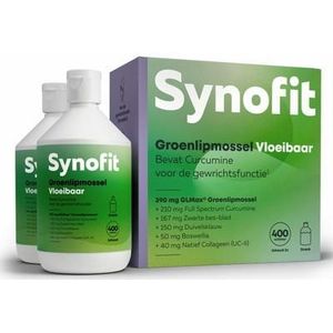 Synofit Groenlipmossel vloeibaar duo 2 x 400ml 800 Milliliter