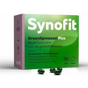 Synofit Groenlipmossel Plus (Premium) 120 softgelcapsules &  Gratis Paardenbalsem Spier- & Gewrichtsbalsem 200ml