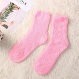 Fluffy - Huissokken - Roze - Dikke Wintersokken - Badstof