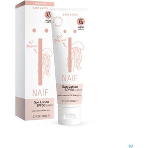 Naïf - Zonnebrand Lotion - Baby en Kinderen - SPF50 - Parfumvrij - met Natuurlijke Ingrediënten - 100ml