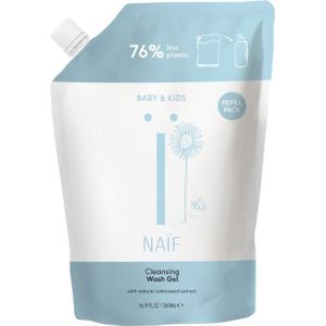 Naïf - Reinigende Wasgel - Navulverpakking - Baby's & Kinderen - met Natuurlijke Ingrediënten - 500ml