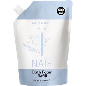 Naïf - Verzorgende Badschuim - Navulverpakking/Refill - 500ml - Baby's en Kinderen - met Natuurlijke Ingrediënten