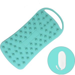 Bad borstel hangend – silicone – dry brush – anti roos borstel - massage borstel - baby borstel – washandjes - groen