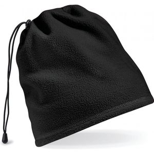 Muts zwart maar kan ook rond de nek gebruikt worden Suprafleece® Snood/hat Combo Beechfield / Anti-pluisstof Suprafleece®.