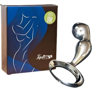 TipsToys Anaal Wand Buttplug RVS - Prostaat Massager Pspot Sex Toys voor mannen Zilver