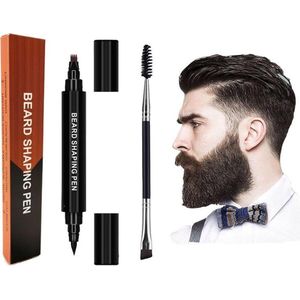 Missan: Baardgroei Original stift FILLER (Zwart) + Missan Borstel - Baard pen - Baard groei