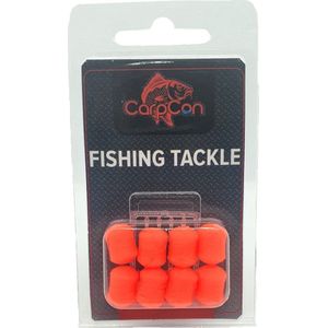 CarpCon Slow-Sinking Dumbell 'Red' 14mm - incl. hair stoppers - 8 stuks