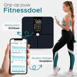 e.volve - Personenweegschaal - Zwart - Slimme Weegschaal met Lichaamsanalyse - 22 Metingen