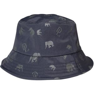 Deryan Luxe Bucket Hat - Vissershoedje - Zonnehoed - Heren Dames - Zwart - Olifant