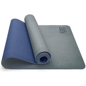Sens Design yogamat sportmat fitnessmat - grijs/donkerblauw