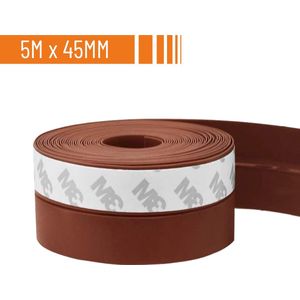 Simple Fix Tochtstrip - 500cm x 4.5cm - Tochtstrips voor Deuren - Tochtstopper - Tochtrol - Tochtband - Tochthond - Zelfklevend en Isolerend - Bruin
