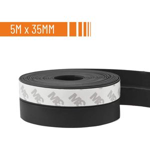 Simple Fix Tochtstrip - 500cm x 3.5cm - Tochtstrips voor Deuren - Tochtstopper - Tochtrol - Tochtband - Tochthond - Zelfklevend en Isolerend - Zwart