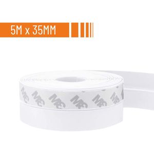 Simple Fix Tochtstrip - 500cm x 3.5cm - Tochtstrips voor Deuren - Tochtstopper - Tochtrol - Tochtband - Tochthond - Zelfklevend en Isolerend - Wit