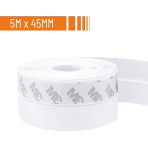 Simple Fix Tochtstrip - 500cm x 4.5cm - Tochtstrips voor Deuren - Tochtstopper - Tochtrol - Tochtband - Tochthond - Zelfklevend en Isolerend - Wit