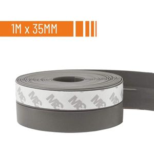 Simple Fix Tochtstrip - Grijs 35mm x 1 Meter - Tochtstrips voor Deuren - Tochtstopper - Tochtrol - Tochtband - Hoogwaardig Silicone - Zelfklevend en Isolerend