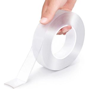 Simple Fix Dubbelzijdig Plakband - 10m x 1cm - Nano Tape - Grip Tape - Plakkers - Kleefband - Transparant - Herbruikbaar