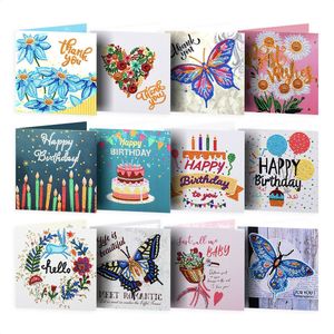 Eagle Diamond Painting Kaarten - Verjaardagskaarten Complete Set Met Envelop - Wenskaarten - 12 stuks