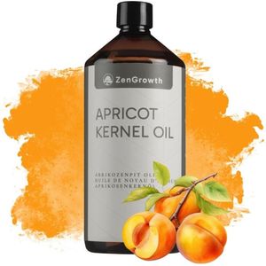 ZenGrowth - Abrikozenpitolie - 1 Liter - Massageolie - 100% Natuurlijk