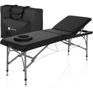 ZenGrowth - Athlete - Massagetafel - Zwart - Aluminium - 15kg - Sportleer