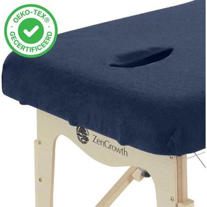 ZenGrowth - Badstof Hoeslaken - Marineblauw - Massagetafel - Met Uitsparing - 280 gram/m2